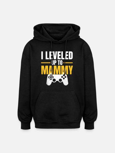 Level Up Mama Gamer - Oversized Unisex Hoodie - black