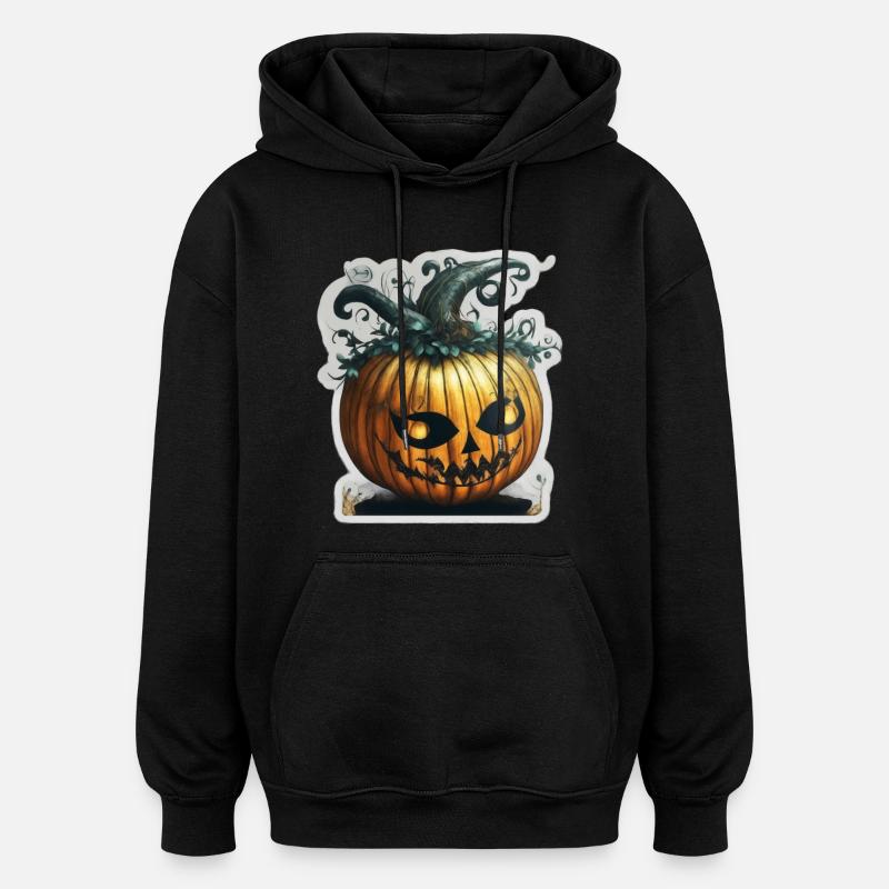 gresskar - Oversized unisex-hettegenser - svart