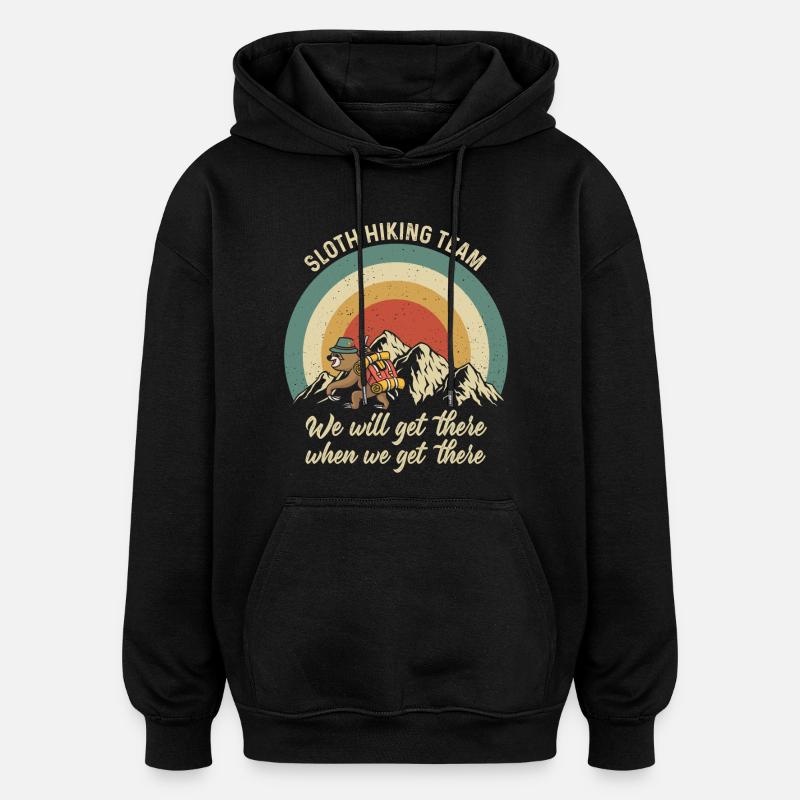 Équipe de randonnée Sloth Defectier - Sweat à capuche oversize unisexe - noir