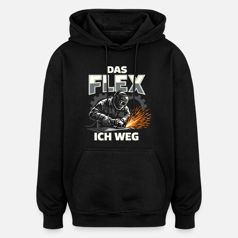 Welder Flex Grinder Funny Gift - Oversized Unisex Hoodie - black