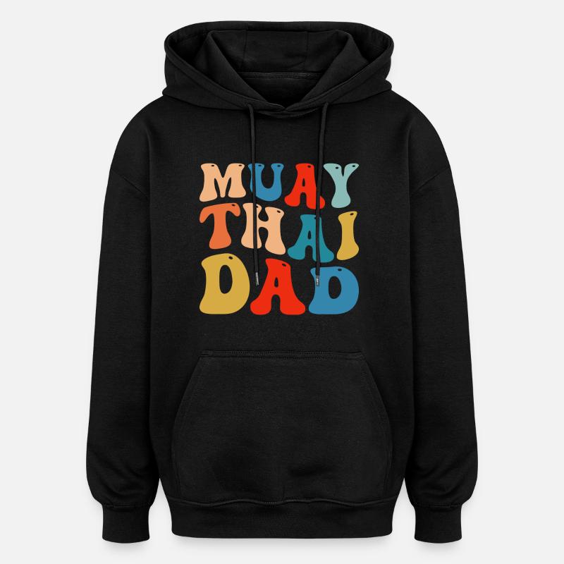 Papa Muay Thai - Sweat à capuche oversize unisexe - noir