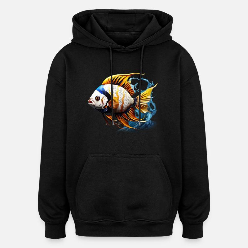 Skalar - Oversized Unisex Hoodie - Schwarz