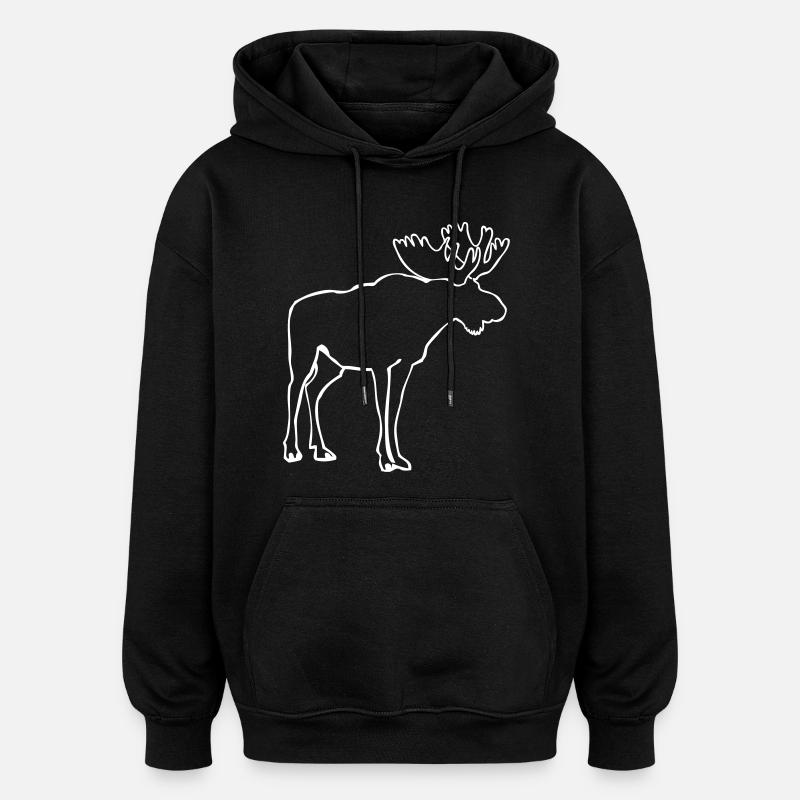 le Canada - élan - Sweat à capuche oversize unisexe - noir