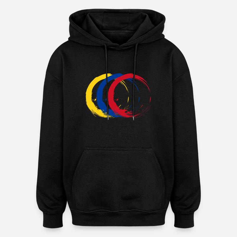 Drapeau Colombie - Sweat à capuche oversize unisexe - noir
