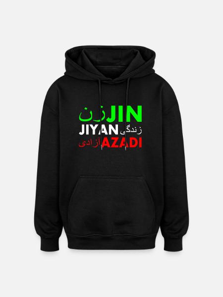 Jin jiyan azadi زن زندگی آزادی - Oversized Unisex Hoodie - black