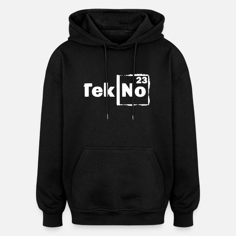 tekno 23 - Sweat à capuche oversize unisexe - noir