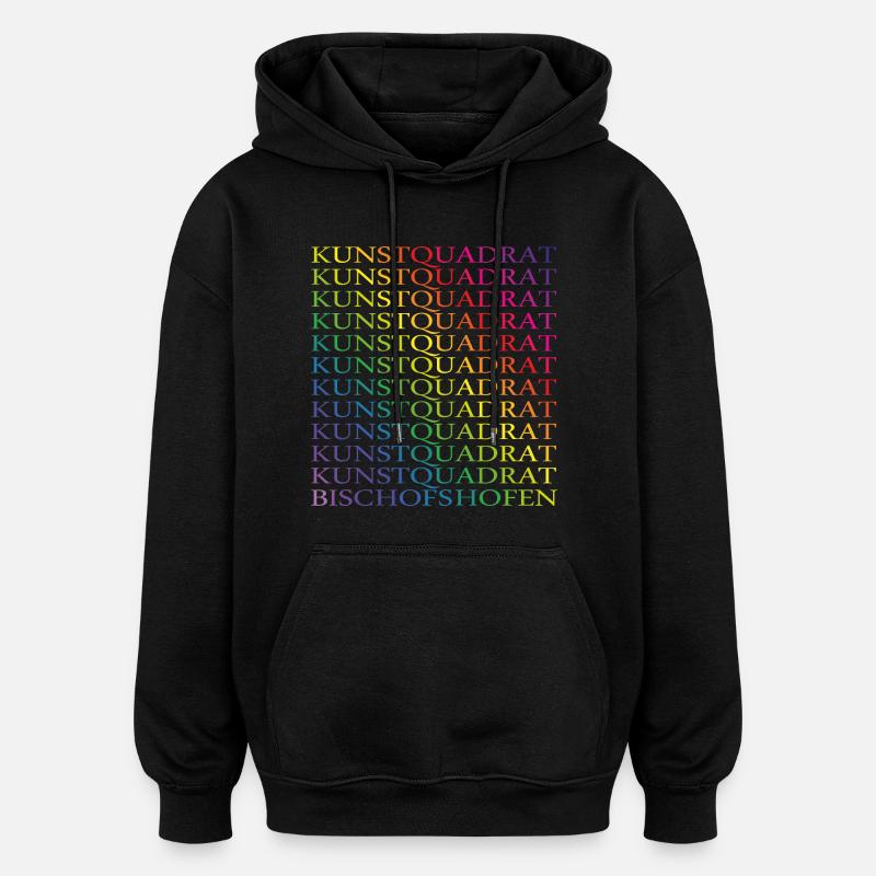 Kunstquadrat - Oversized Unisex Hoodie - Schwarz