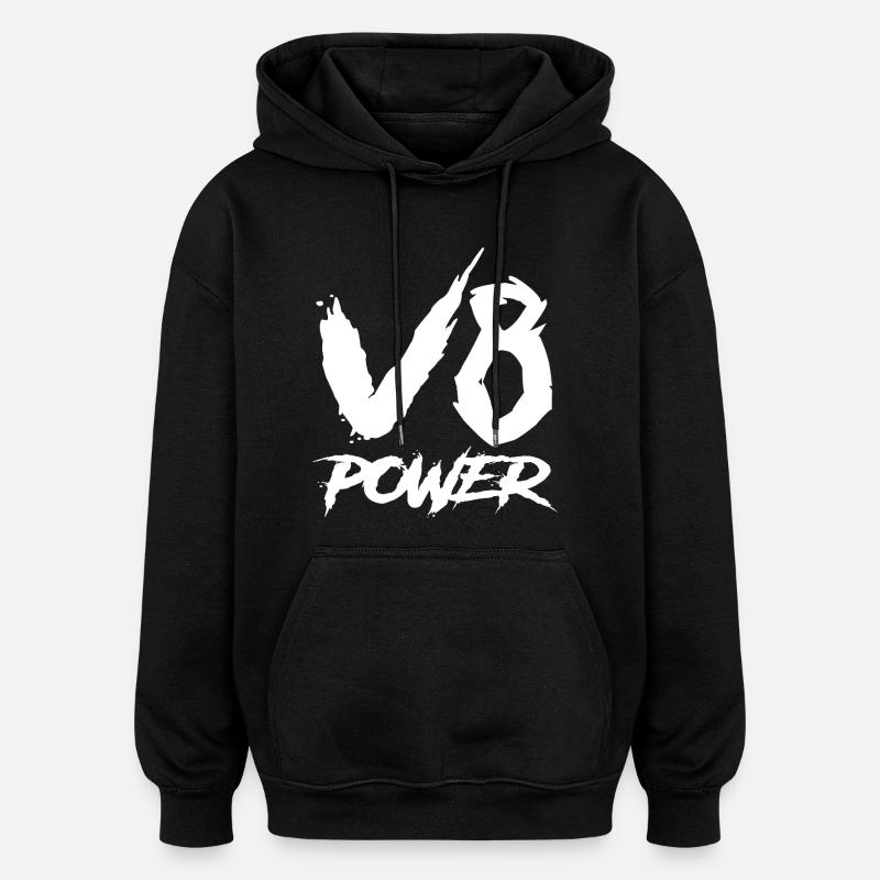 V8-Leistung - Oversized Unisex Hoodie - Schwarz