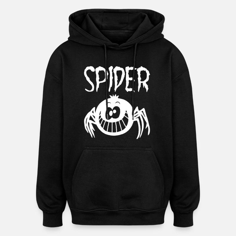 Le sourire de l'araignée blanche - Sweat à capuche oversize unisexe - noir