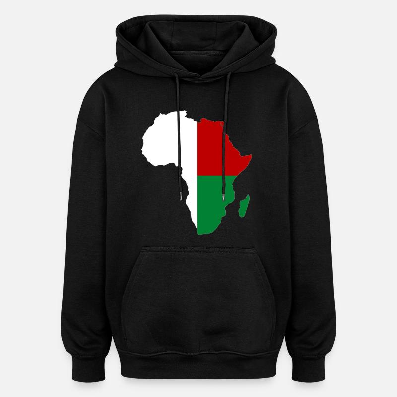 Drapeau de Madagascar Afrique - Sweat à capuche oversize unisexe - noir
