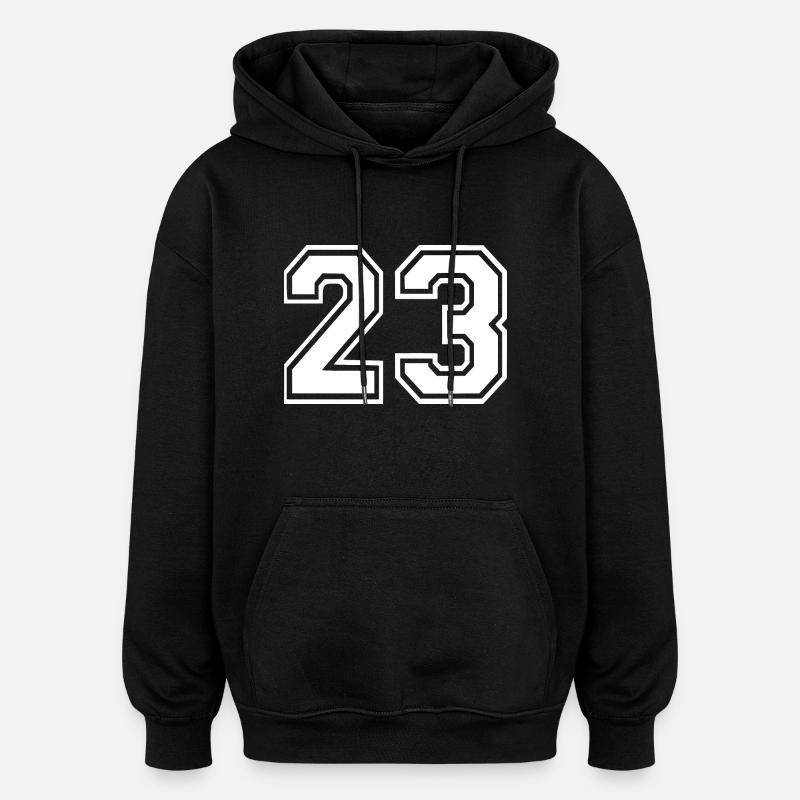 23 - Sweat à capuche oversize unisexe - noir