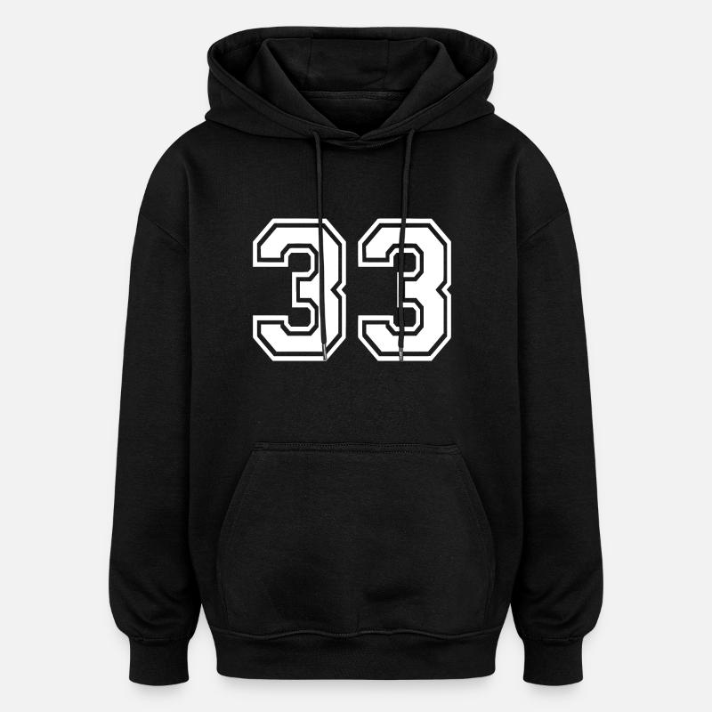 33 - Sweat à capuche oversize unisexe - noir