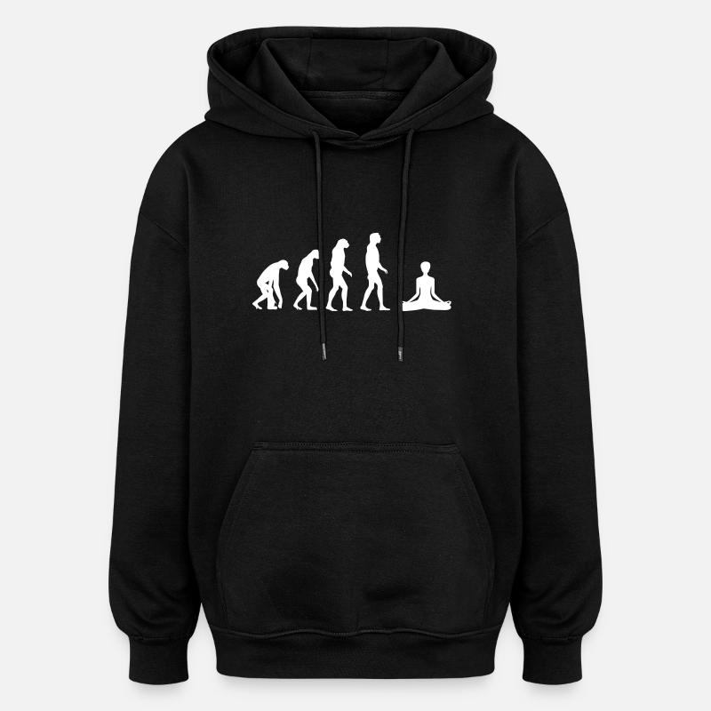 yoga evolution - Oversized Unisex Hoodie - black