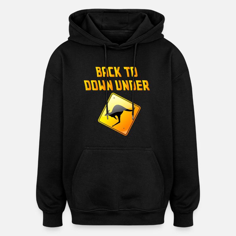 Australie Australie - Sweat à capuche oversize unisexe - noir