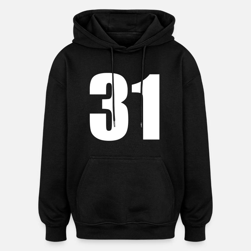 31 - Sweat à capuche oversize unisexe - noir