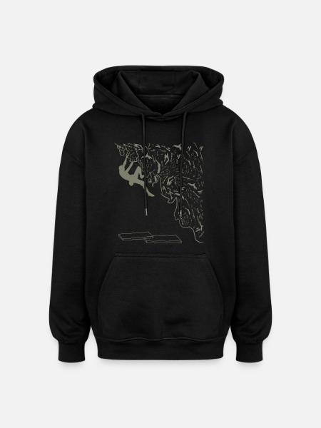 montée - Sweat à capuche oversize unisexe - noir