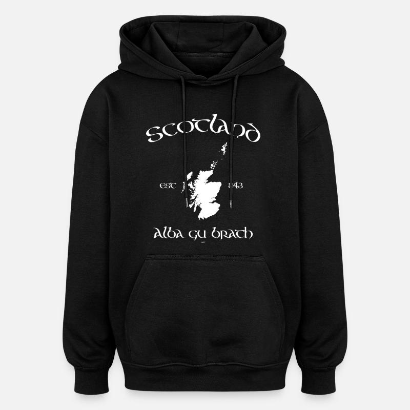 Scotland Map - Sweat à capuche oversize unisexe - noir