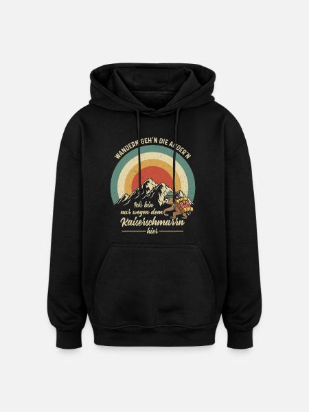 Wandern - Oversized Unisex Hoodie - Schwarz