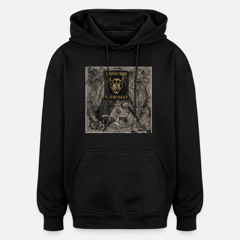 Motif d’exorcisme quotidien - Sweat à capuche oversize unisexe - noir