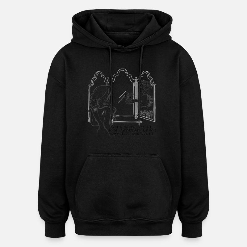 Miroir de l’estime de soi - Sweat à capuche oversize unisexe - noir