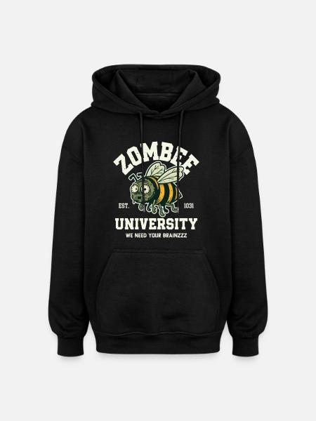 Zombee University - Oversized Unisex Hoodie - black