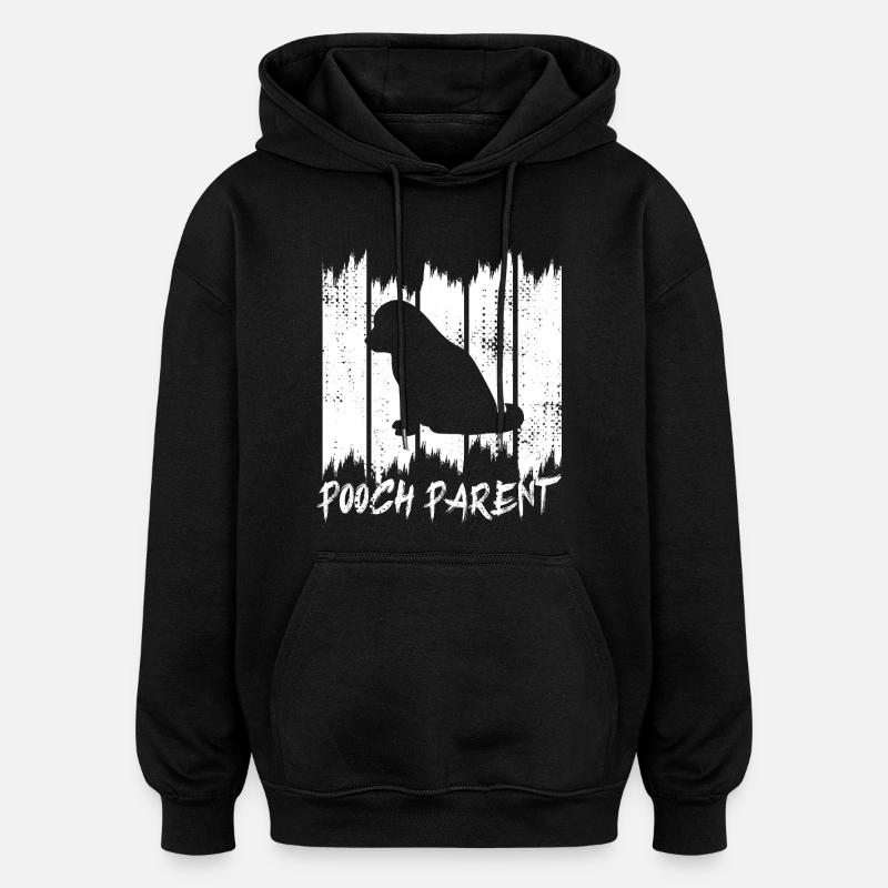 Hundeeltern - Oversized Unisex Hoodie - Schwarz