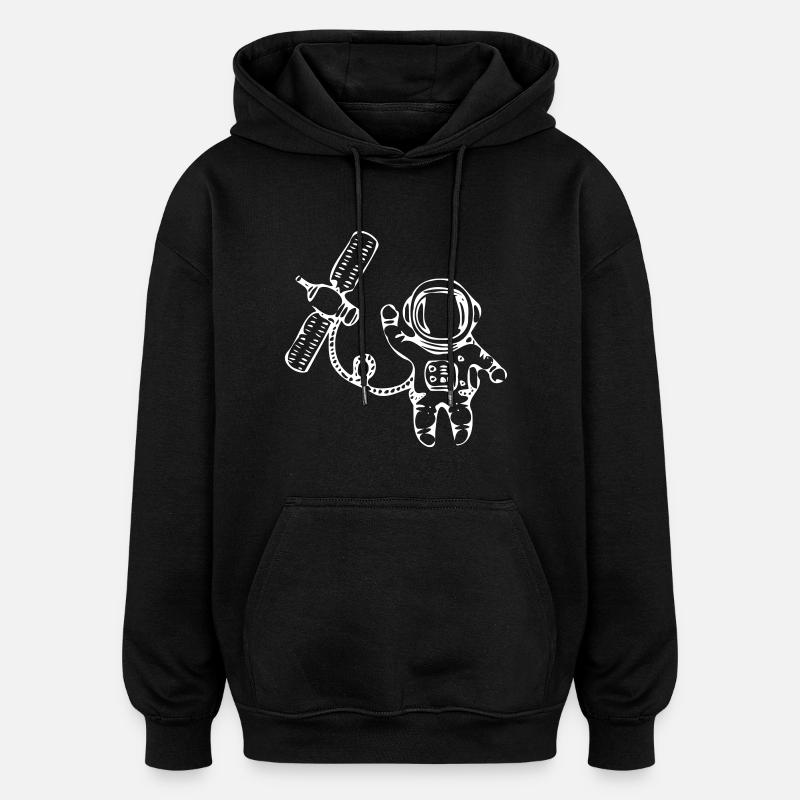 Astronaut2 - Oversized Unisex Hoodie - Schwarz