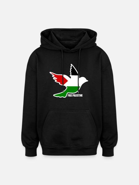 Free palestine - Oversized Unisex Hoodie - black