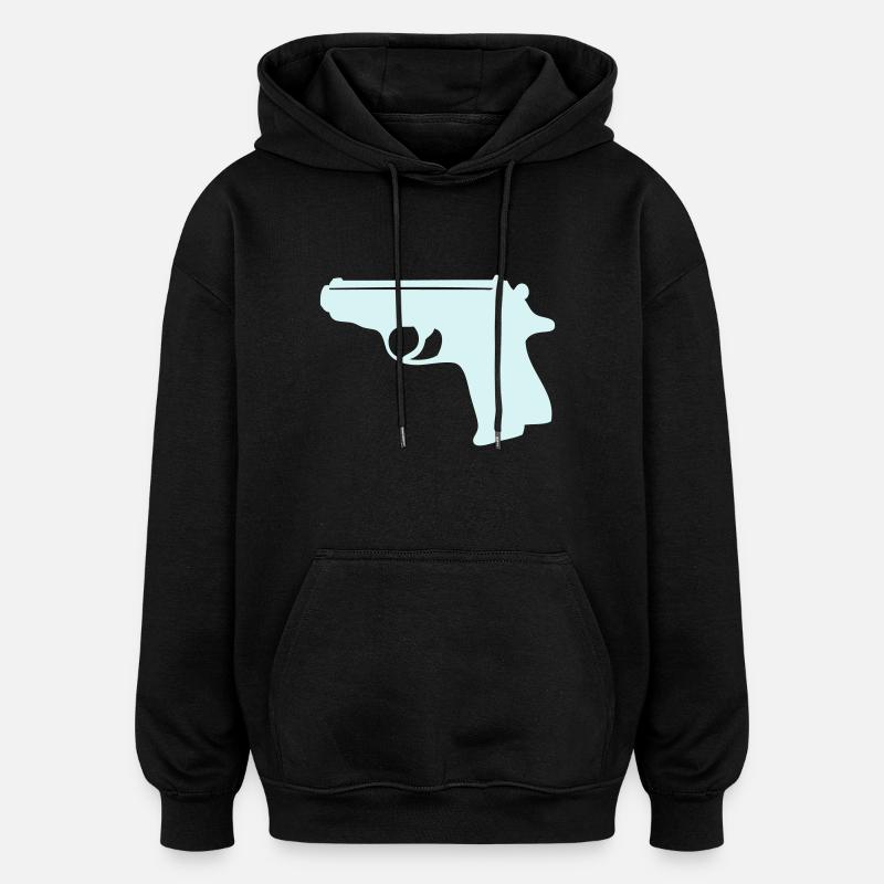 007 (monochrome) - Oversized Unisex Hoodie - black