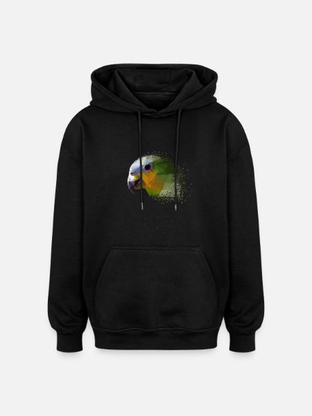 parrot - Oversized Unisex Hoodie - black