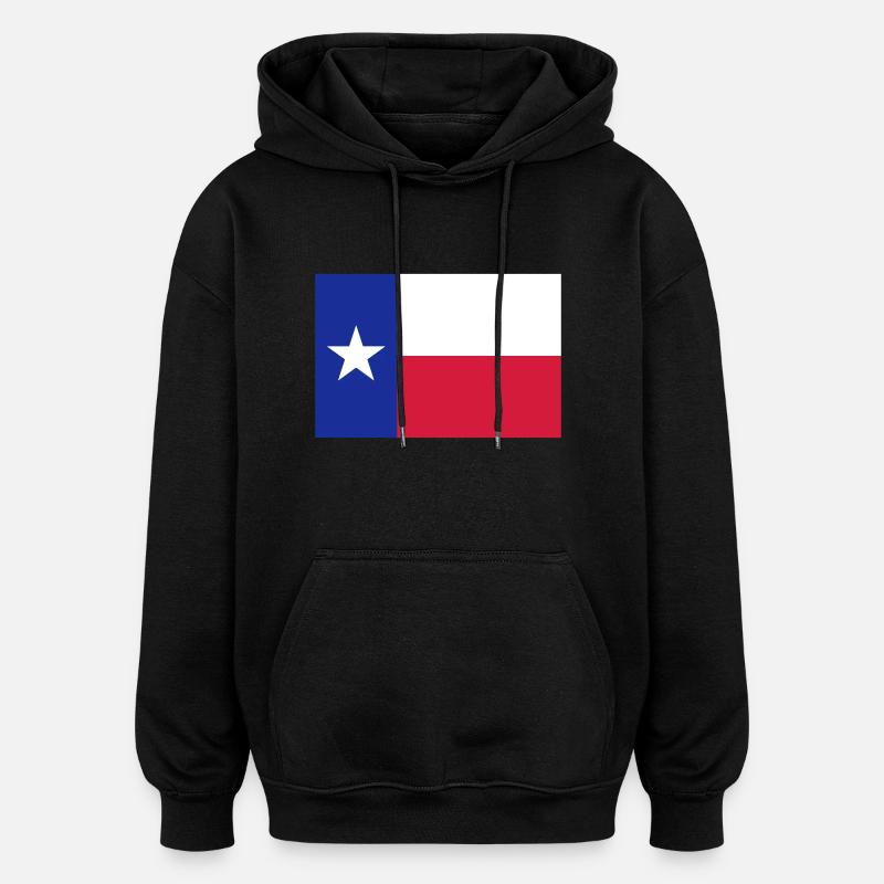 Flag Texas - Sweat à capuche oversize unisexe - noir