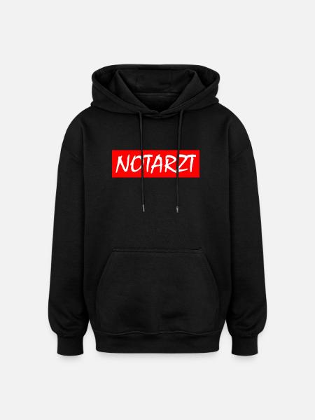Notarzt - Oversized Unisex Hoodie - Schwarz