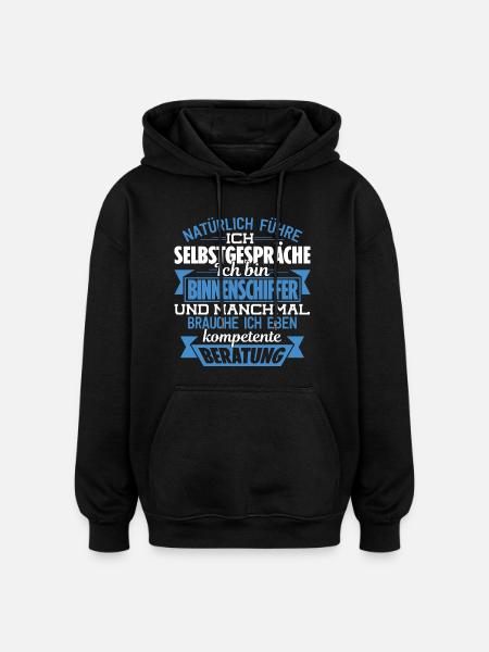 BINNENSCHIFFER - KOMPETENTE BERATUNG - Oversized Unisex Hoodie - Schwarz