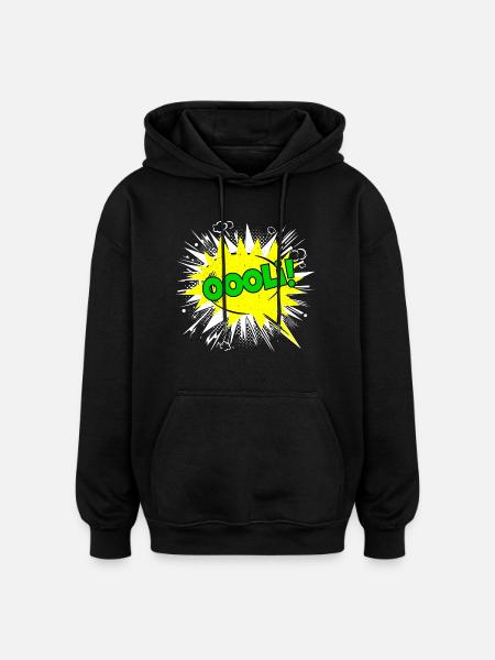 Oli Oliver Nome Divertente fumetto Oooli! - Felpa con cappuccio unisex oversize - nero