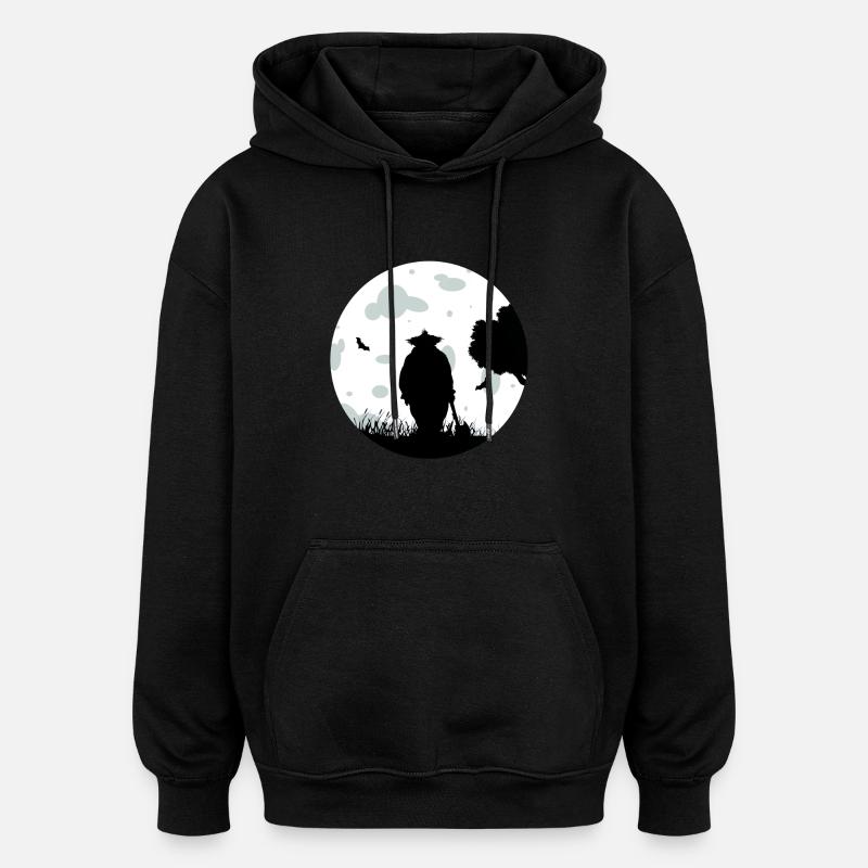 Le clown Nuit - Sweat à capuche oversize unisexe - noir