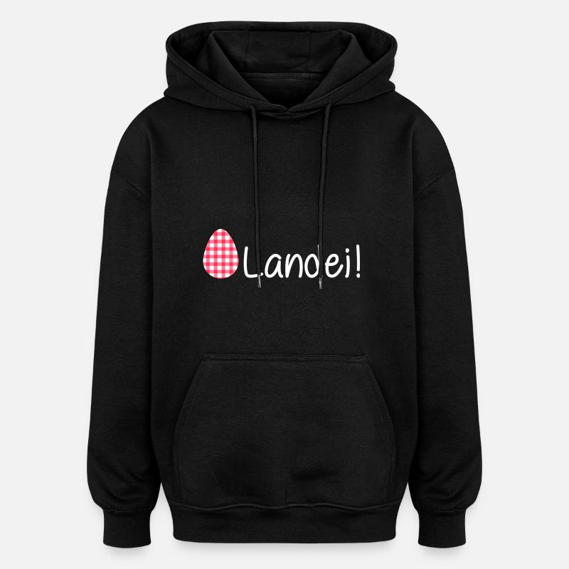 landei (white) - Oversized Unisex Hoodie - Schwarz