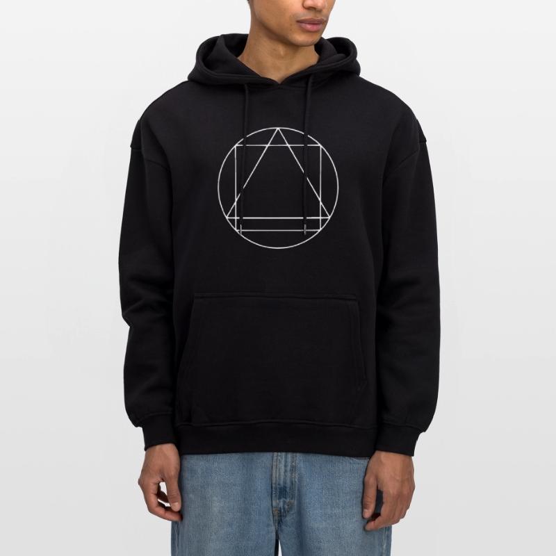 GEOMETRIC PATTERN - SQUARE - TRIANGLE - CIRCLE Oversized Unisex Hoodie