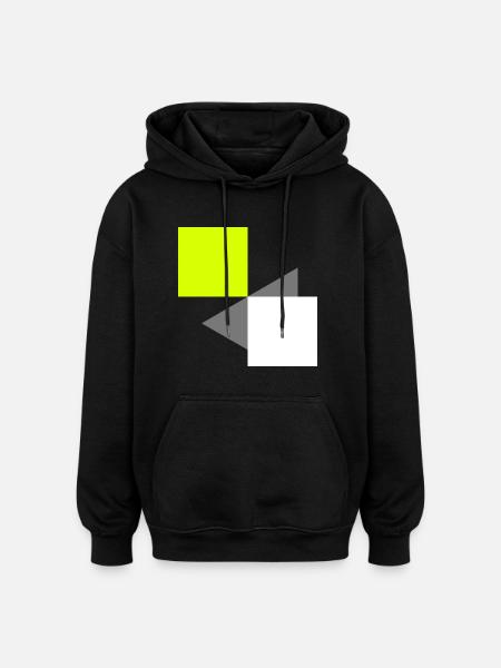 Abstract squares - Oversized Unisex Hoodie - black