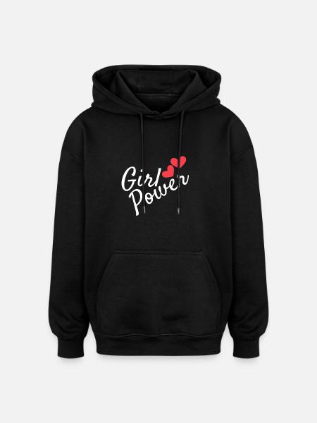 Girl power - Oversized Unisex Hoodie - black