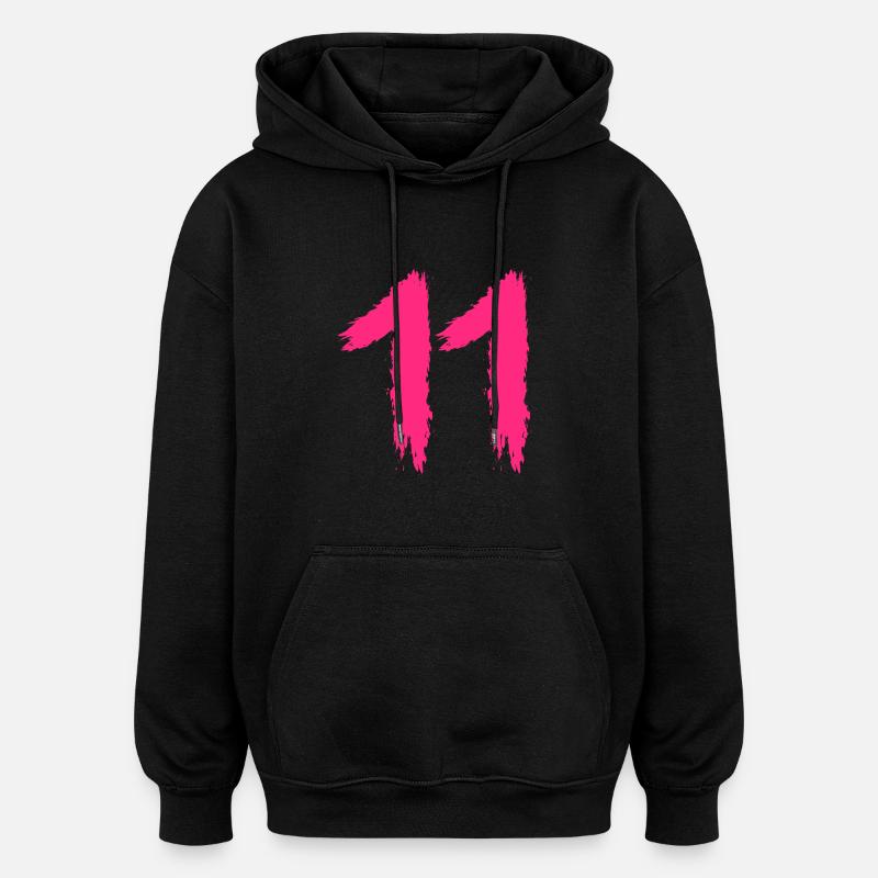 Numéro 11 numéro préféré - Sweat à capuche oversize unisexe - noir