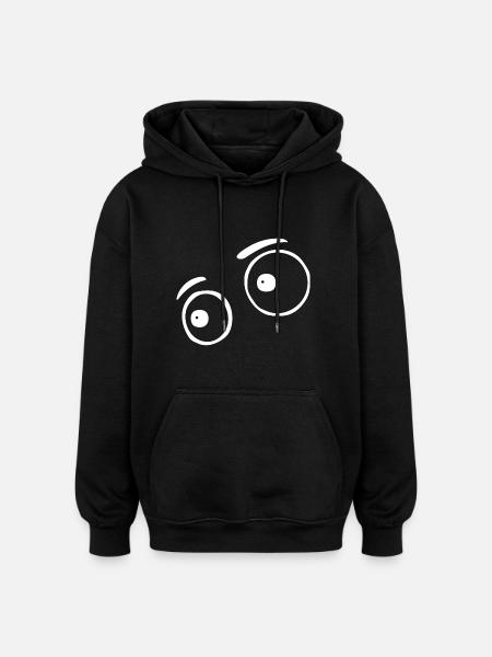 Funny eyes - Oversized Unisex Hoodie - black