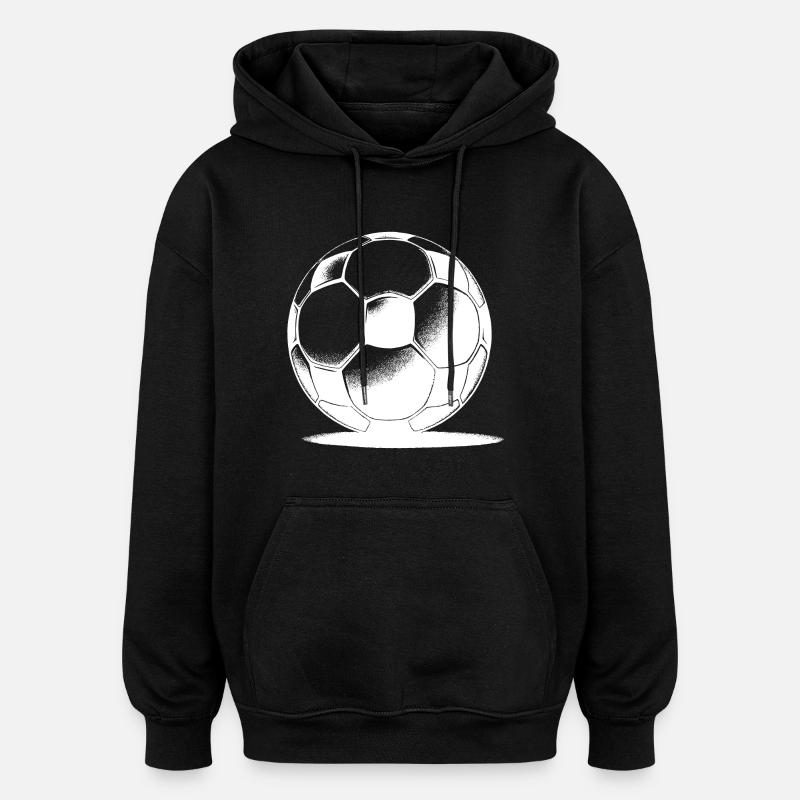 Soccer ball with shadow - Oversized Unisex Hoodie - black