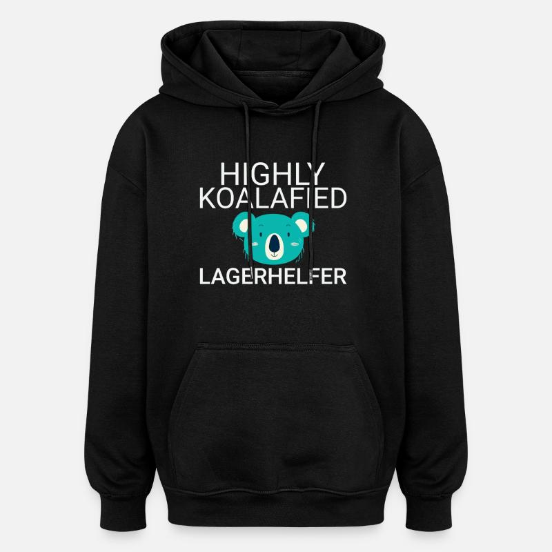 Warehouse Assistant Koalafied - Oversized Unisex Hoodie - black