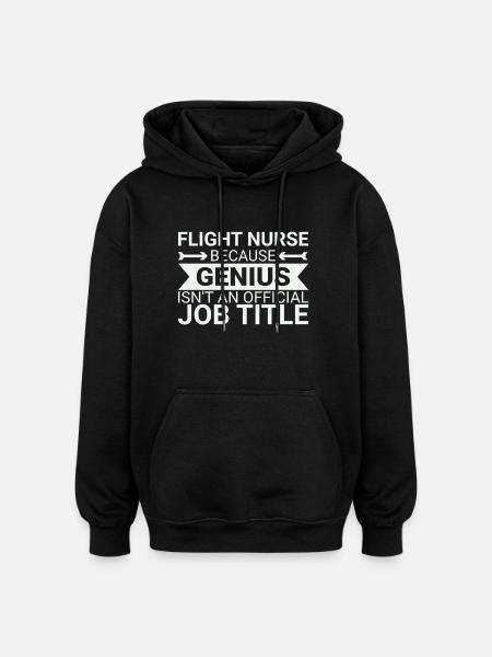 Flight Nurse Genius Luftrettung - Oversized Unisex Hoodie - Schwarz