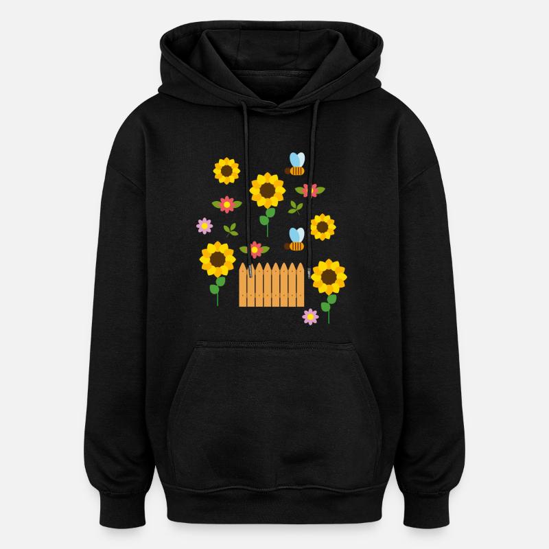 été - Sweat à capuche oversize unisexe - noir