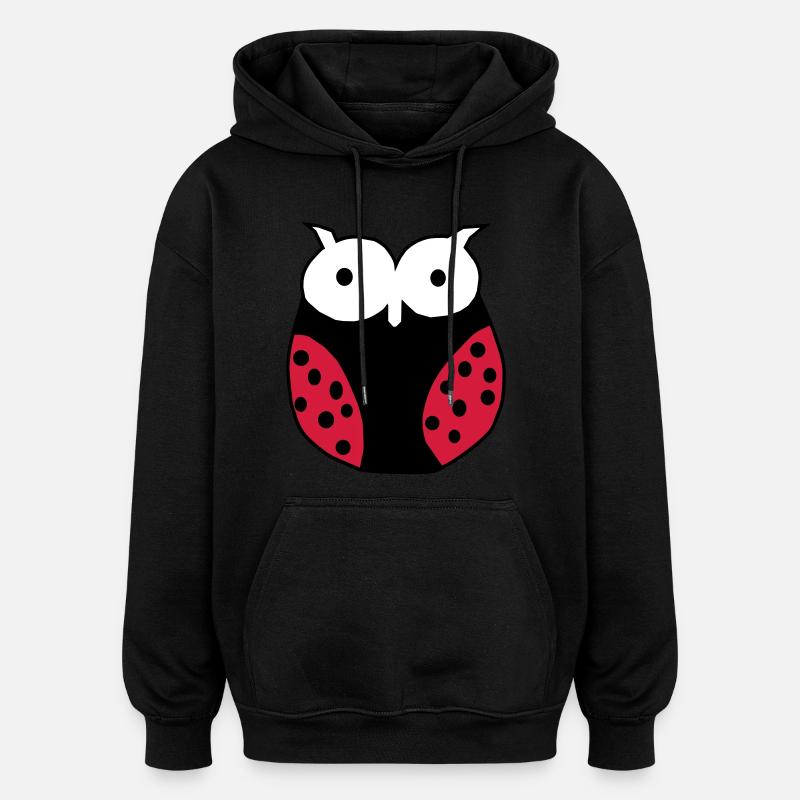 Coccinelle brute - Sweat à capuche oversize unisexe - noir