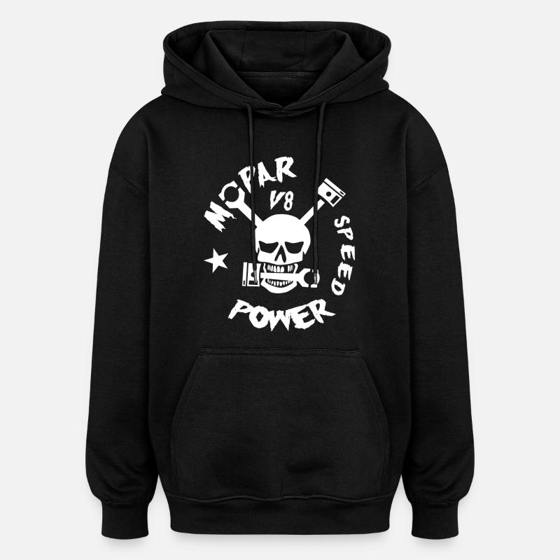 Puissance Mopar V8 - Sweat à capuche oversize unisexe - noir