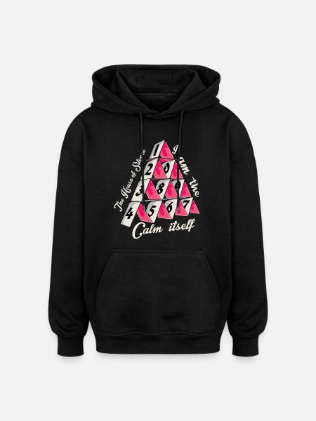 Das Kartenhaus der Stille - Oversized Unisex Hoodie - Schwarz