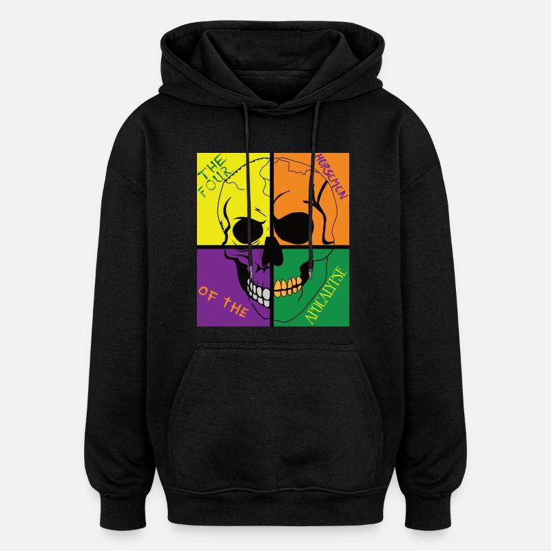 Crâne de l’Apocalypse - Sweat à capuche oversize unisexe - noir