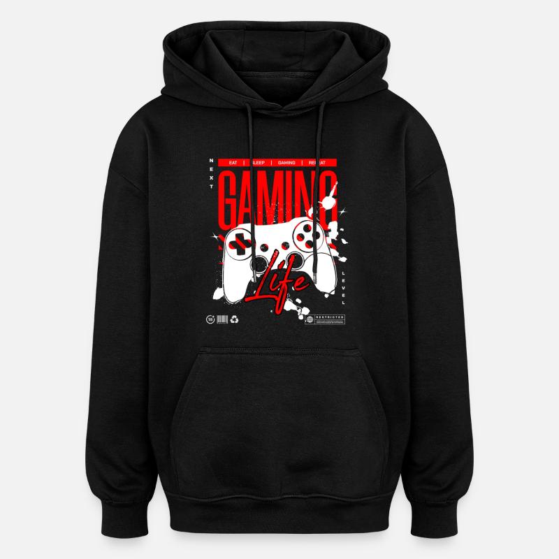 Next Level Gaming Life Controller T-Shirt - Oversized Unisex Hoodie - Schwarz